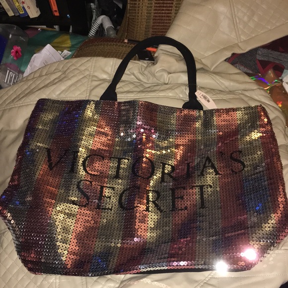 Victoria’s Secret Sequined Large Tote Bag NWT - Picture 2 of 5
